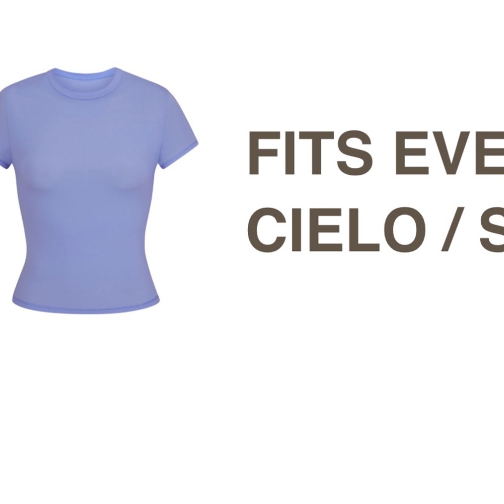 Skims Fits everybody shirt in blue/ cielo color